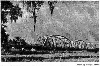 The Freeport Facts reported that a proposed road from Lake Jackson to Brazoria would connect at the $260,000 bridge over the Brazos River at Brazoria completed in April 1940.